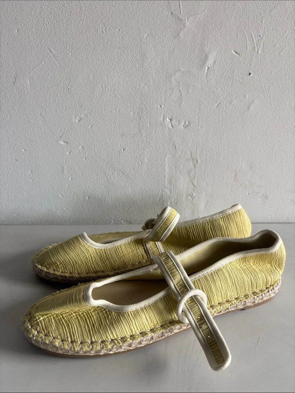 Chinese Laundry Yellow Espadrille Mary Jane Flats